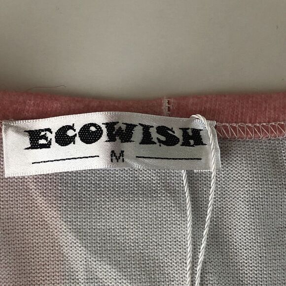 Ecowish Striped Button Down Top 3/4 Sleeves Medium NWT - Picture 3 of 9